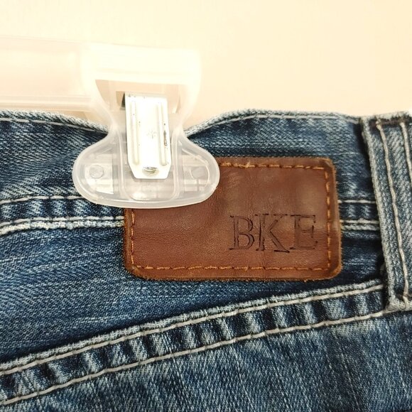 BKE Fulton Bootcut Jeans Men 36x34 Distressed Denim Western Style Rodeo - Picture 5 of 9